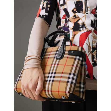 Burberry Small Banner in Leather and Vintage Check